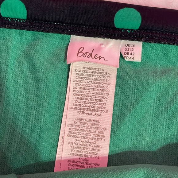 Boden Green & Blue Polka Dot Fold Over Bikini Bottoms - Picture 3 of 6